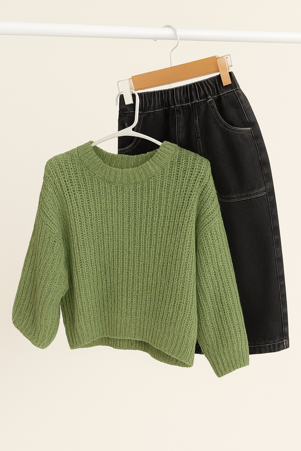 Chunky green knit
